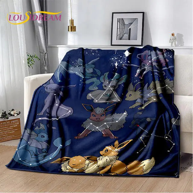 Couverture en Peluche Douce Pokemon - Confort Chaleureux et Vibrant
