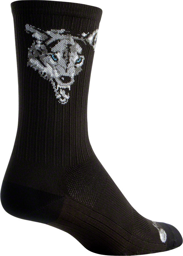 Chaussettes SockGuy SGX Wolf - 6" Noir Petit/Moyen