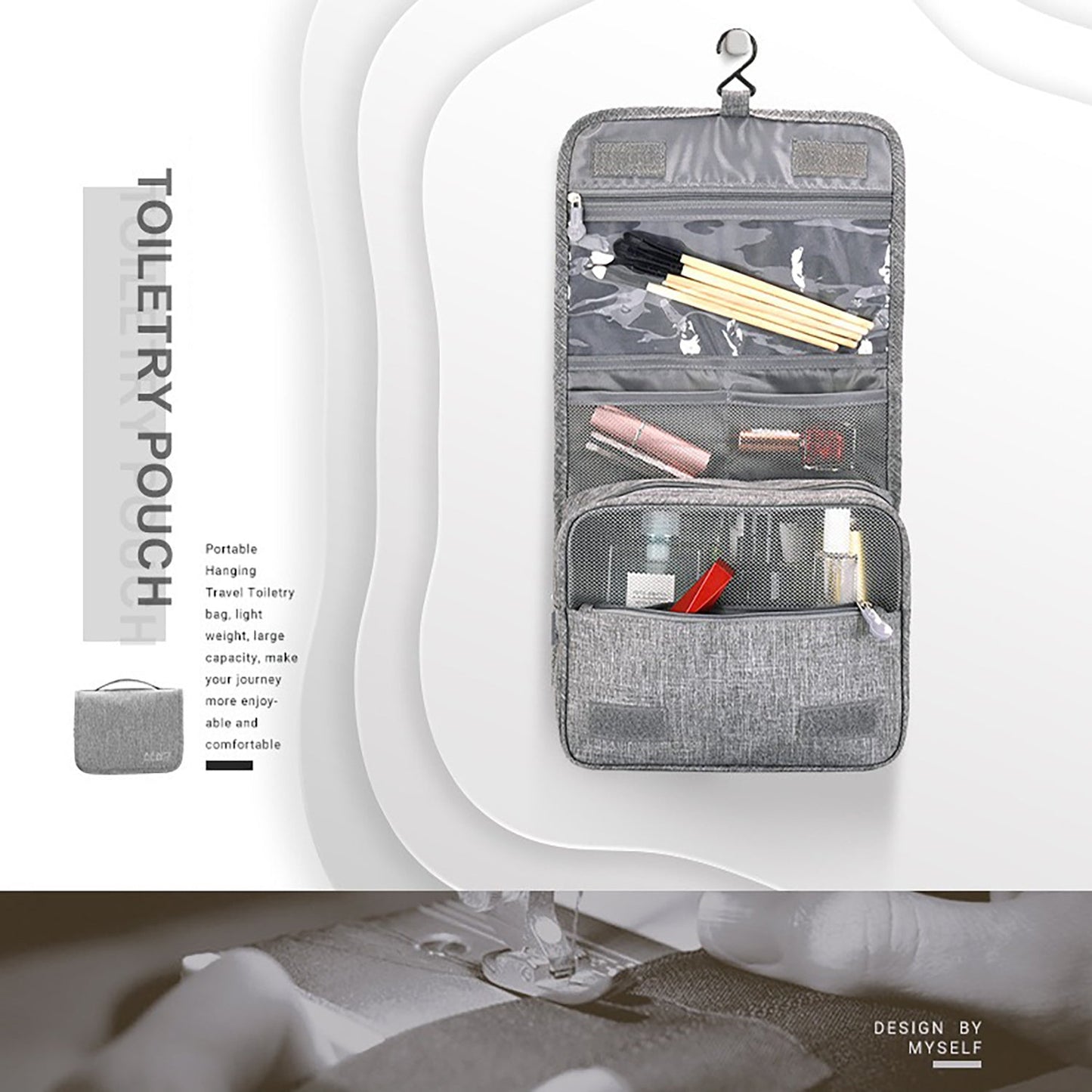 Premium Travel Hanging Toiletry Bag - Waterproof Organizer