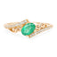 0.51 Carat Zambian Emerald & Diamond 14K Yellow Gold Engagement Ring