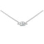 Collar de Pendiente de Diamante Lab-Cultivado en Oro Blanco de 14K
