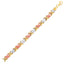 Bracelet en Or Tri-Color 14k avec Cœur Satiné