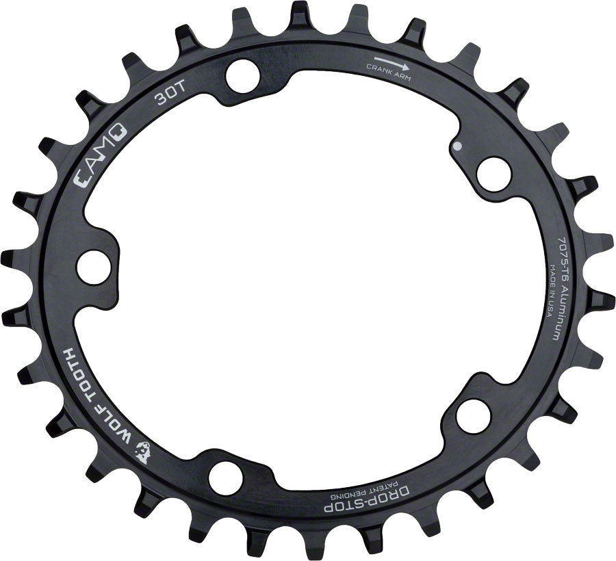Wolf Tooth CAMO Aluminum Elliptical Chainring - 32t Black