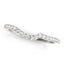 14k White Gold Curved Pave Diamond Wedding Ring