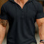 Camiseta Henley con Capucha Casual para Hombre en Tallas Grandes