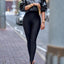 Elegant Black Lychee Grain Faux Leather Cropped Jacket