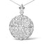 Collar y Broche de Filigrana Floral de Diamantes en Oro Blanco de 18K