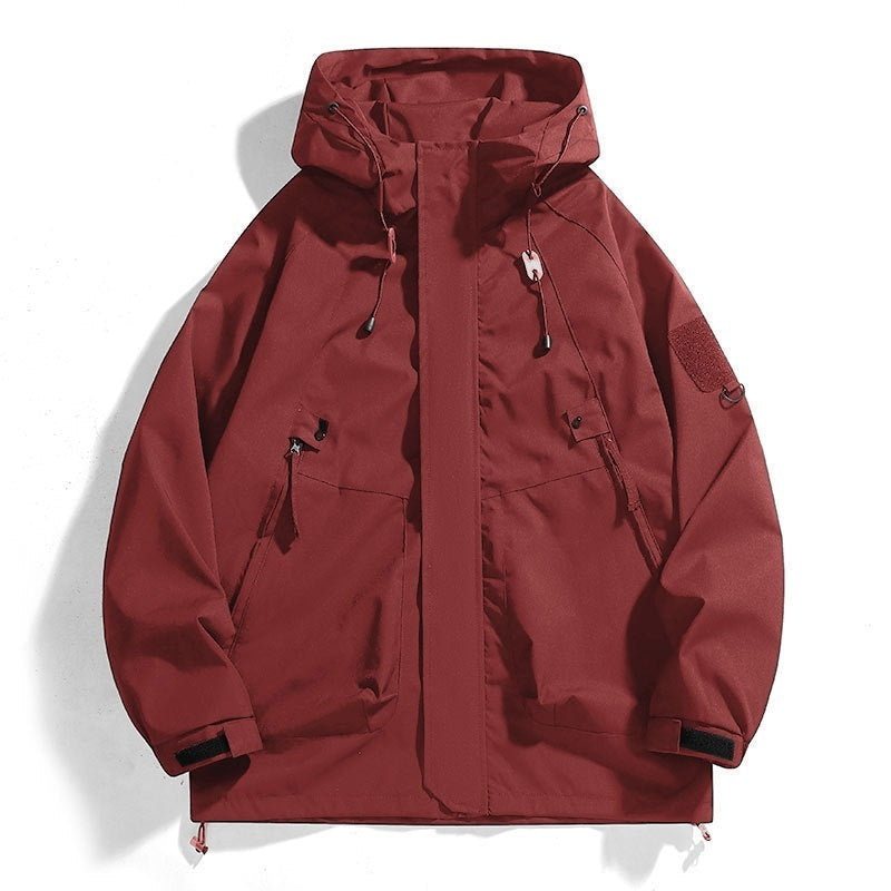 Loose Cargo Waterproof Jacket Coat with Hood