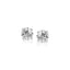 Boucles d'oreilles clous en zircon cubique blanc de 4 mm en or blanc 14 carats