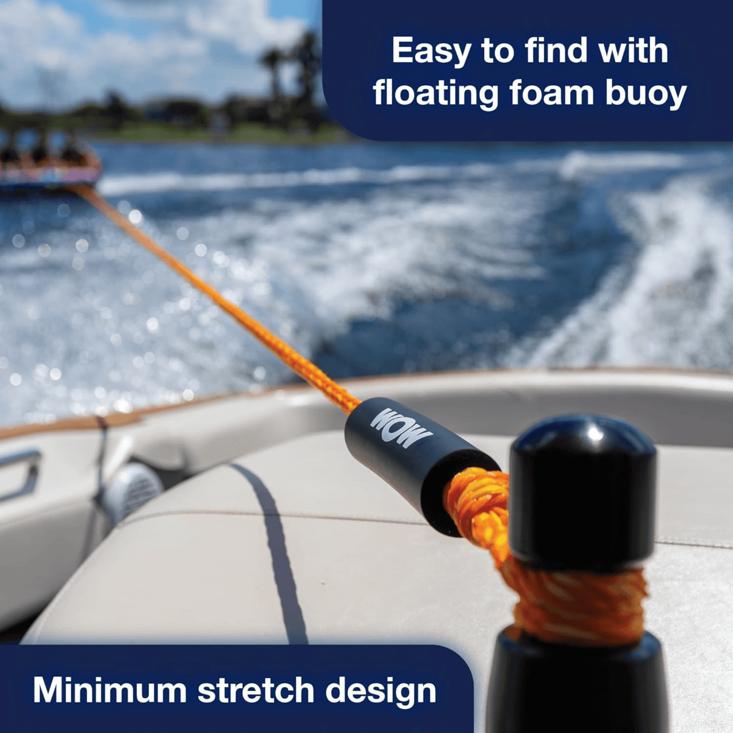 WOW Watersports 3K 60 Ft Corde de Remorquage pour Sports Nautiques