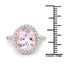 6.94 Carat Kunzite & White Topaz Sterling Silver Engagement Ring