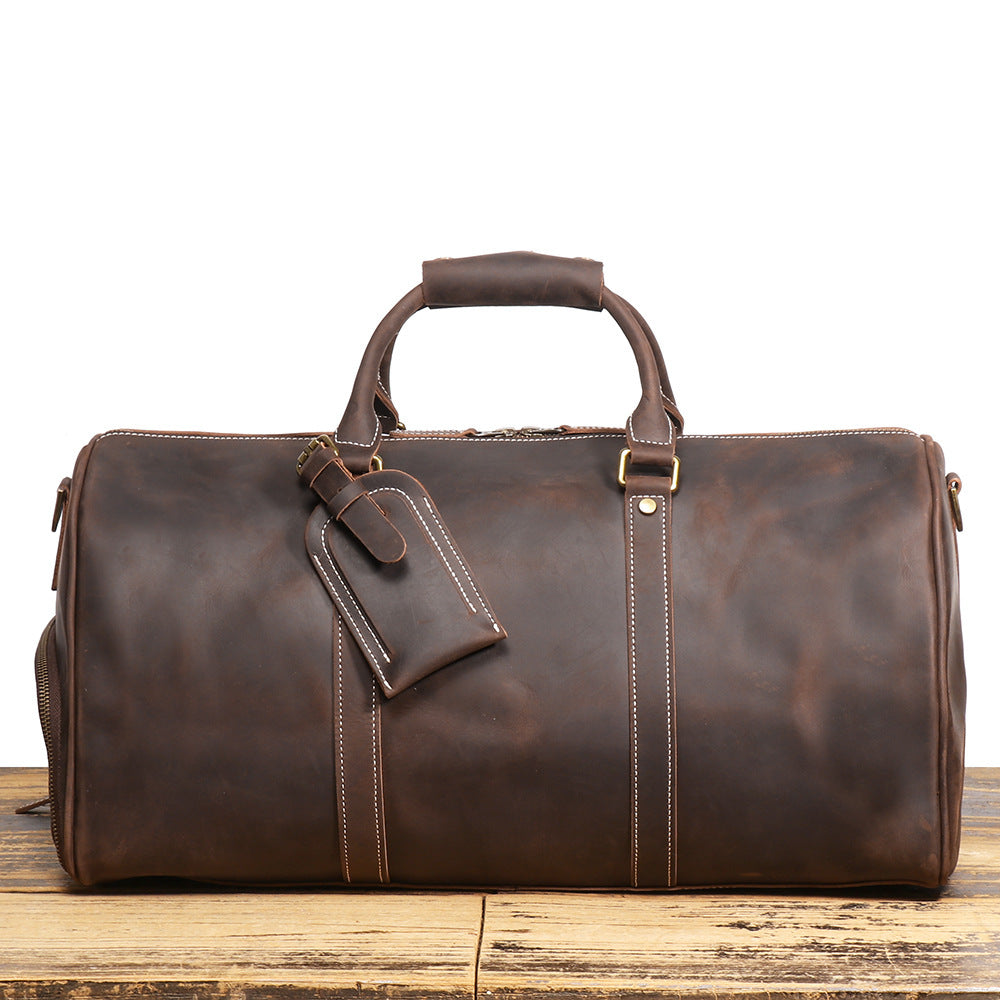 Men's First Layer Cowhide Travel Duffel Bag
