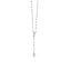 Elegant Sterling Silver Rosary Necklace with Fine Beads