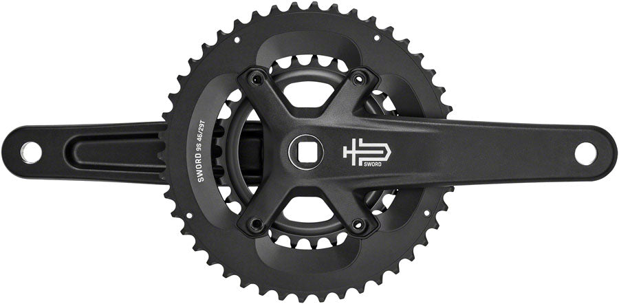 microSHIFT Sword BLK 2x Crankset - 170mm 9-Speed