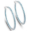 Pendientes de plata esterlina con topacio azul suizo genuino de 3.60 quilates