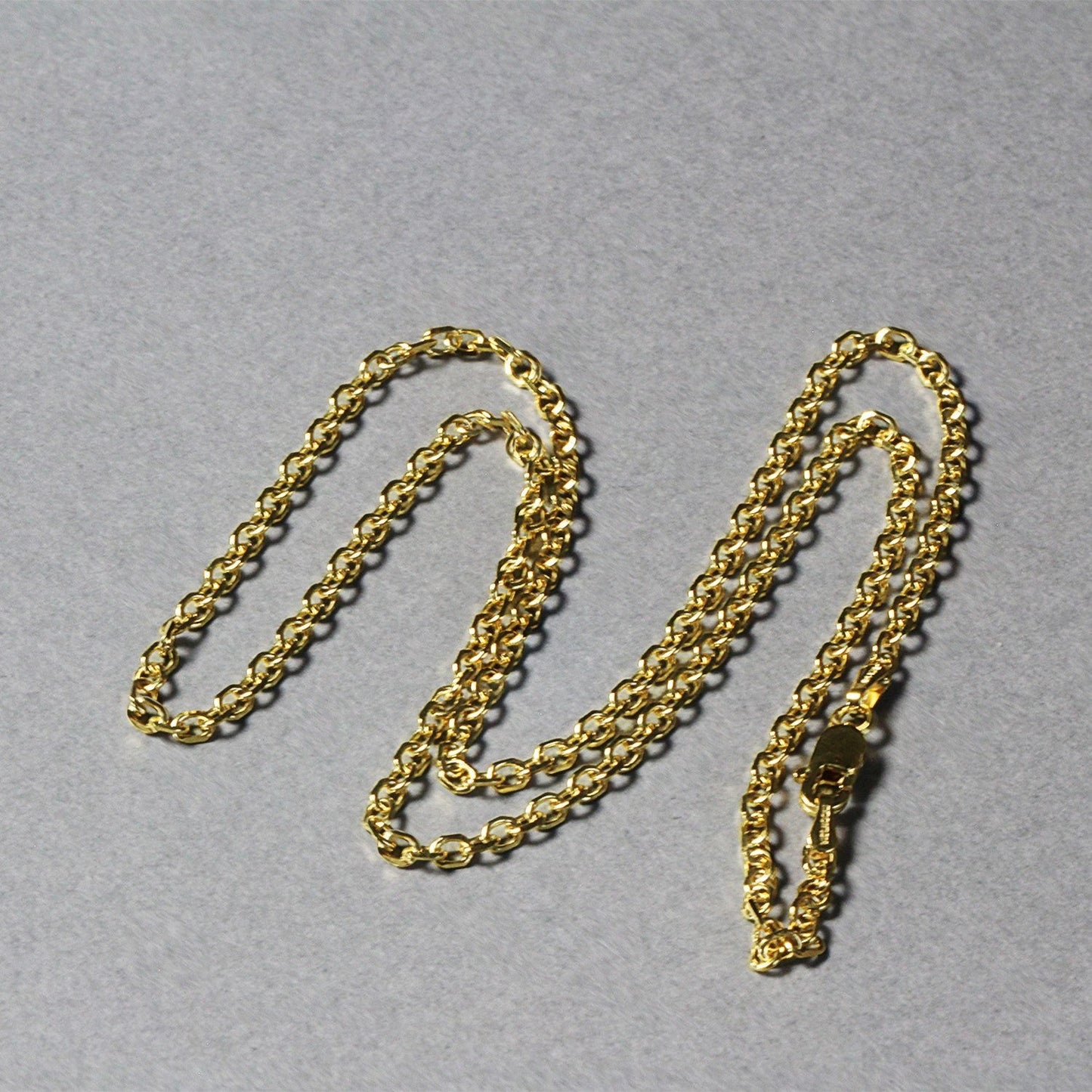 14k Yellow Gold Diamond Cut Cable Link Chain - 2.3mm