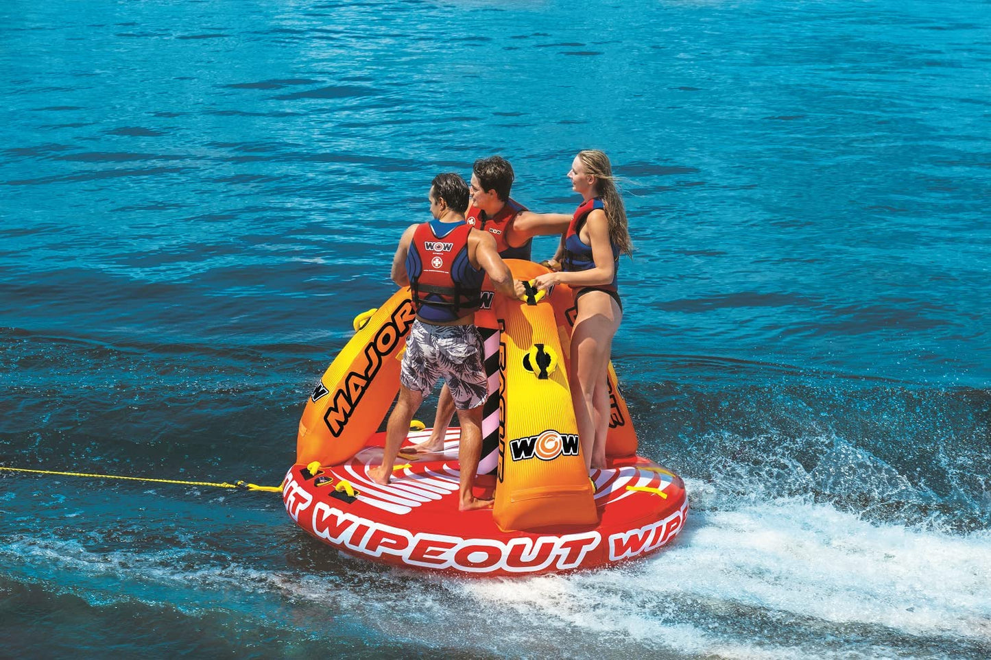 WOW Sports Wipeout Tubo Remolcable de Pie para 3 Personas