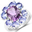 5.24 Carat Amethyst & Tanzanite Sterling Silver Ring