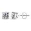 14K White Gold Princess Cut Diamond Solitaire Stud Earrings