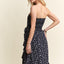 Robe tube florale smockée avec poches pour l'été