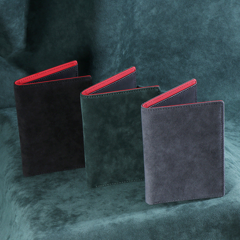 Alcantara Genuine Leather Travel Wallet