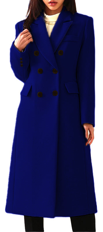 Elegant Women's Wool Overcoat for Autumn/Winter