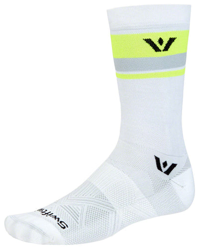 Chaussettes SwiftWick Aspire Crew - Blanc/Hi-Viz X-Large