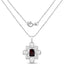 8.00 Carat Genuine Garnet .925 Sterling Silver Pendant