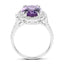 5.55 Carat Amethyst & White Topaz Sterling Silver Ring