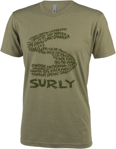 Surly Steel Consortium Men's T-Shirt - Light Olive