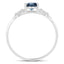 0.93 Carat London Blue Topaz & Diamond 14K White Gold Ring
