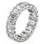 Bague Eternité en Diamant de Culture Lab en Taille Émeraude en Or Blanc 14k