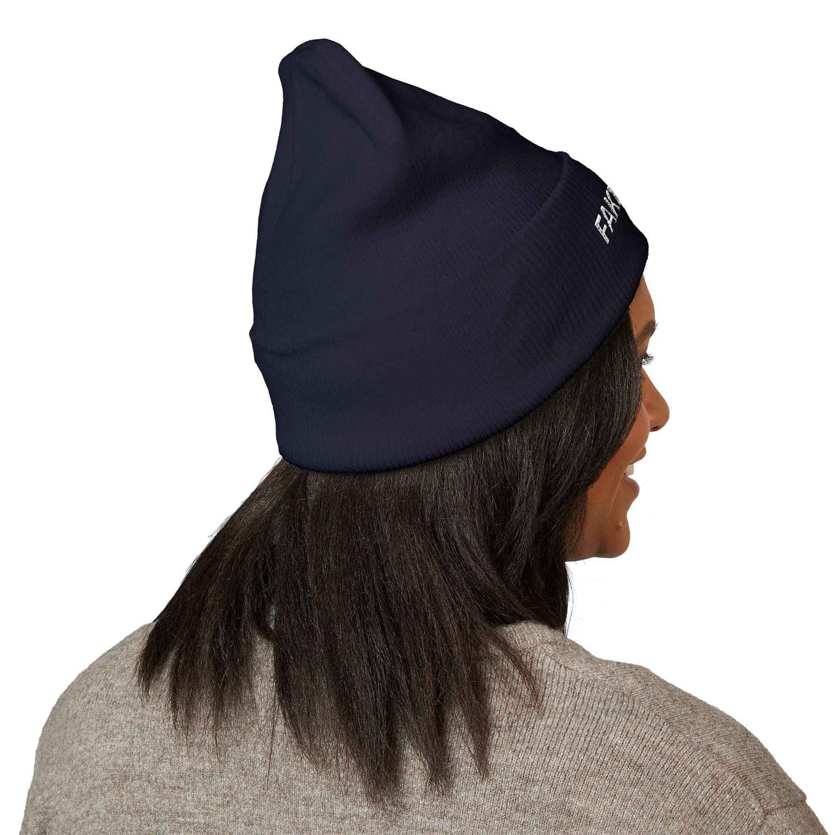 Fake News Embroidered Knit Beanie