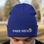 Fake News Embroidered Knit Beanie