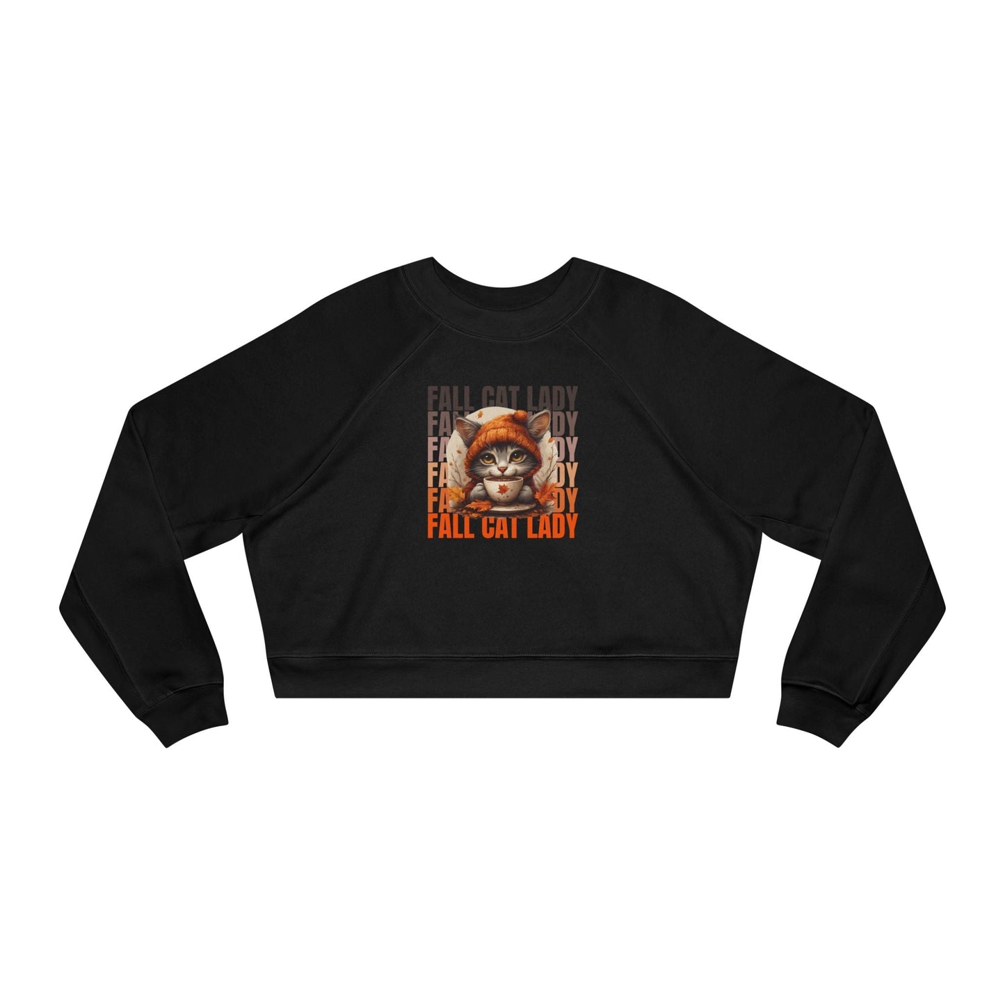 Sudadera recortada para amantes de los gatos de otoño