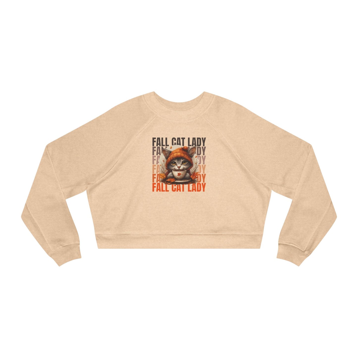 Sudadera recortada para amantes de los gatos de otoño
