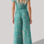 FAM-FAM Printed Round Neck Short Sleeve Top and Pants Set - Korvel