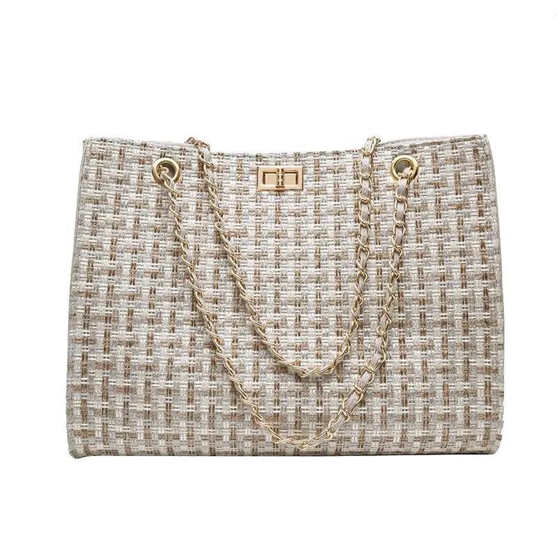 Sac à bandoulière en cuir PU élégant avec chaîne pour femmes