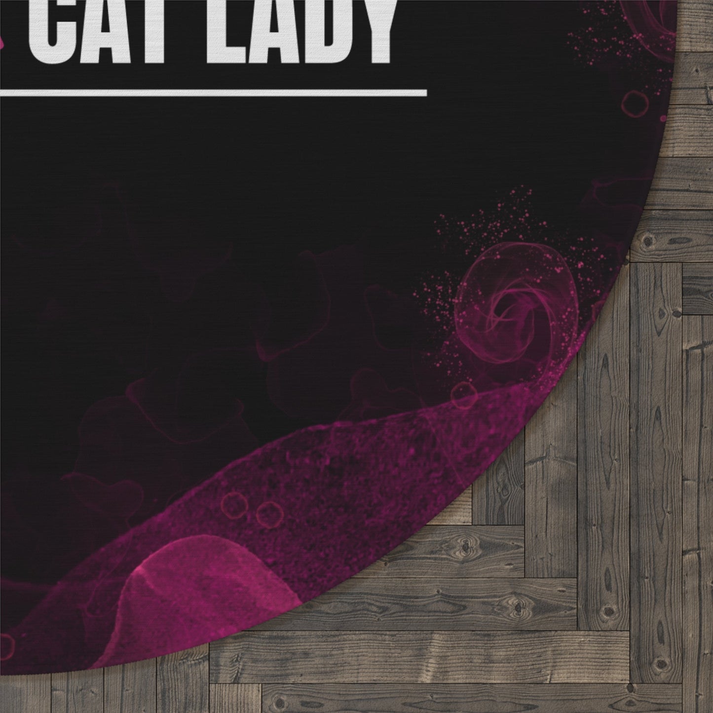 Tapis rond Fancy Cat Lady - Décor idéal pour les amateurs de chats