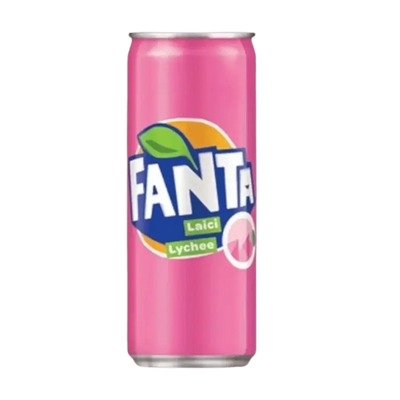 Fanta Lychee – Refreshing Lychee Flavored Soda 320mL Can