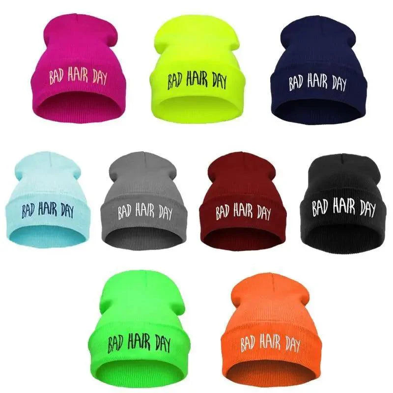 Fashion Bad Hair Day Beanies - Unisex Soft Winter Hats