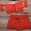 Conjunto de Bikini de Estilo Elegante de Crochet con Borlas