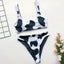 Conjunto de Bikini Rayas Clásico - Traje de Baño de Dos Piezas Premium