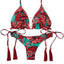 Conjunto de Bikini Rayas Clásico - Traje de Baño de Dos Piezas Premium