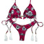 Conjunto de Bikini Rayas Clásico - Traje de Baño de Dos Piezas Premium