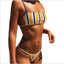 Conjunto de Bikini Rayas Clásico - Traje de Baño de Dos Piezas Premium