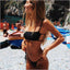 Conjunto de Bikini Rayas Clásico - Traje de Baño de Dos Piezas Premium