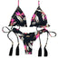 Conjunto de Bikini Rayas Clásico - Traje de Baño de Dos Piezas Premium
