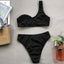 Modern One Shoulder High Waist Bikini Set for Women