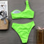Modern One Shoulder High Waist Bikini Set for Women